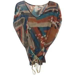 😀 3 for $20 NEW Sheer Floral Pullover Blouse